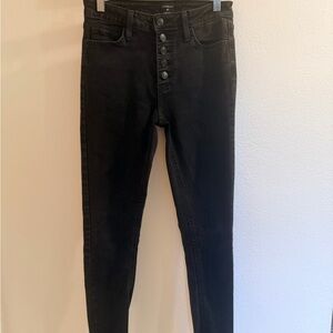 Just Black High-Rise Button-Fly Skinny Jeans - Black Wash
